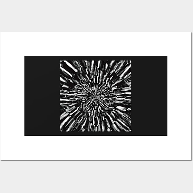 Warp Speed Black n’ White Tie Dye Wall Art by cherdoodles